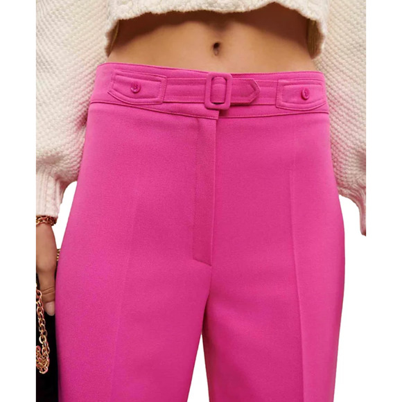 Maje Women Patricia Wide Leg Pants Fuchsia Size 34EU/ XS - Picture 4 of 4